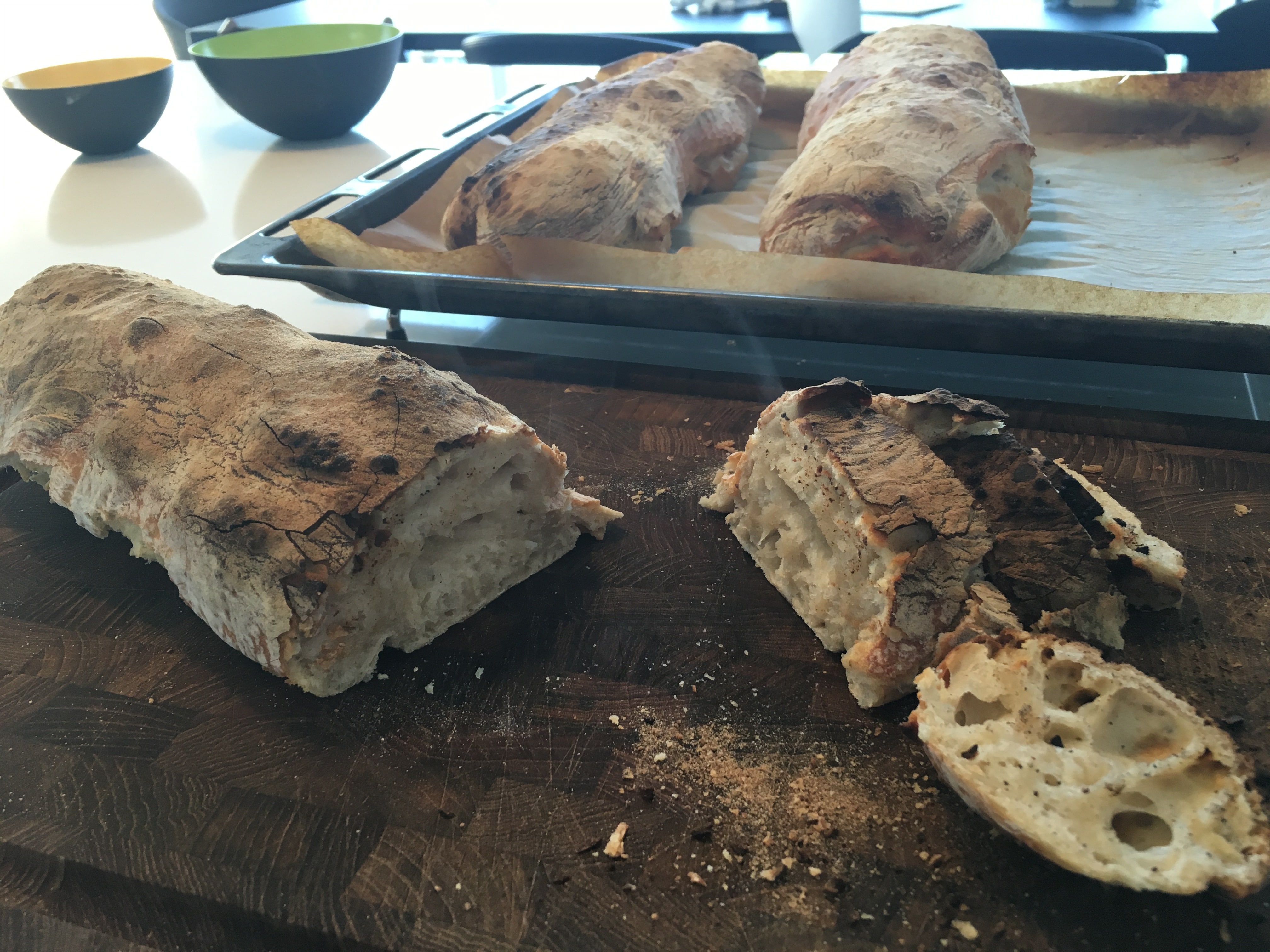 Worlds greatest italian ciabatta bread with large holes (recipe ... Antik spisebord