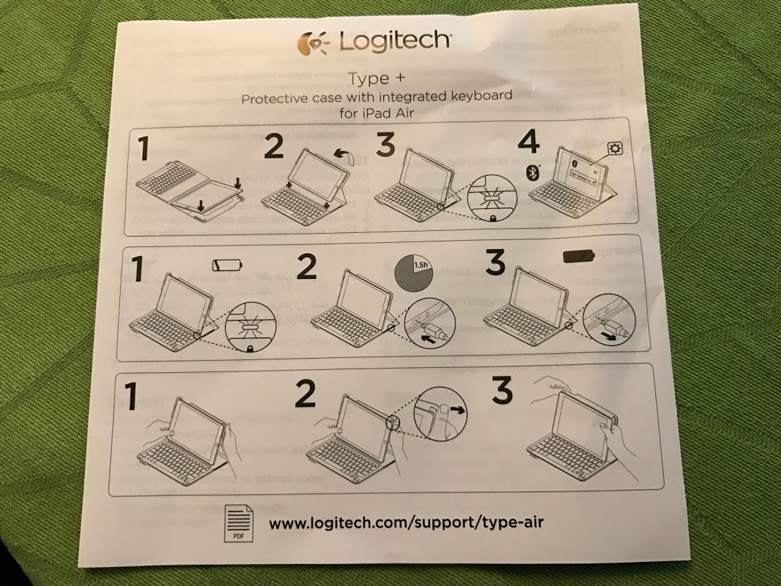 Logitech Type+ keyboard Ipad Air
