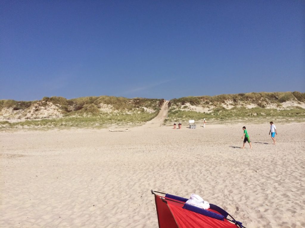 Stranden ved Bjerregaard sommerhus vesterhavet