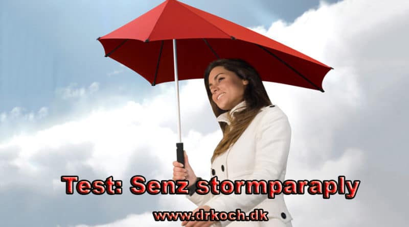 Test af Senz stormparaply storm paraply blæsevejr test af anmeldelse.