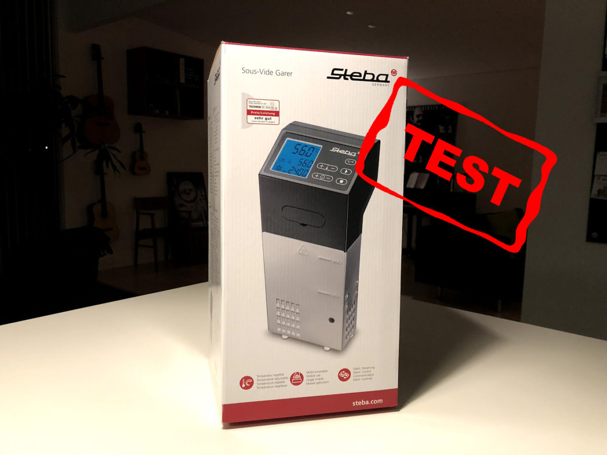 Indpakningen af Steba SV100 Professional SV 100 test af anmeldelse erfaring med godt købt støjniveau er den god? sous vide stav stick immersion cooker