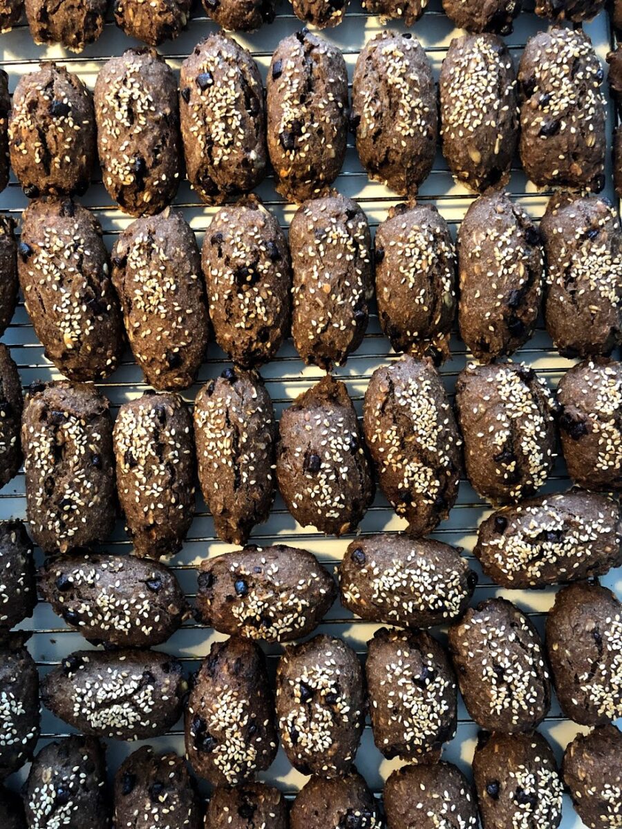 minirugbrød med chokolade chokoladestykker stykker opskrift på hjemmelavede rugbrødshapsere madkasserugbrød madpakkerugbrød til madkassen madpakken opskrift