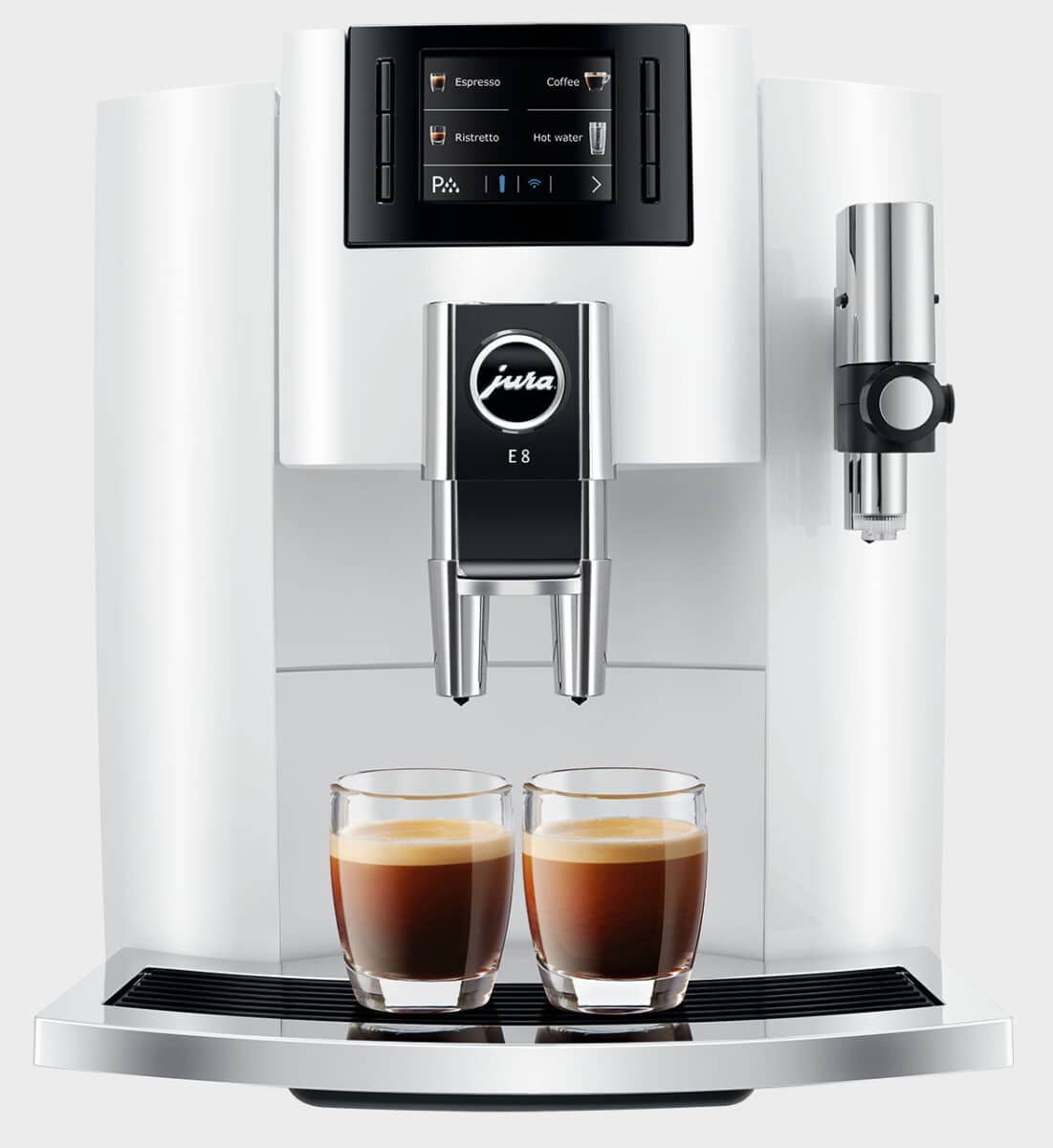 test af jura e8 automatisk espressomaskine anmeldelse smart connect smartconnect Jura E80 fuldautomatisk kaffemaskine god crema er den god erfaring