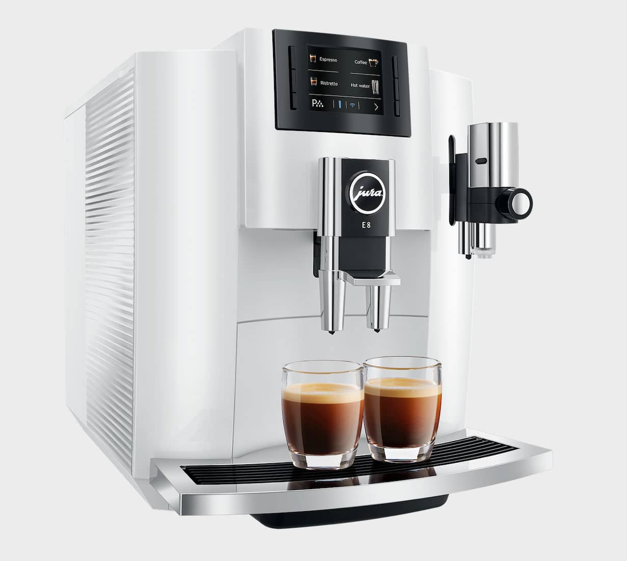 test af jura e8 automatisk espressomaskine anmeldelse smart connect smartconnect Jura E80 fuldautomatisk kaffemaskine god crema er den god erfaring