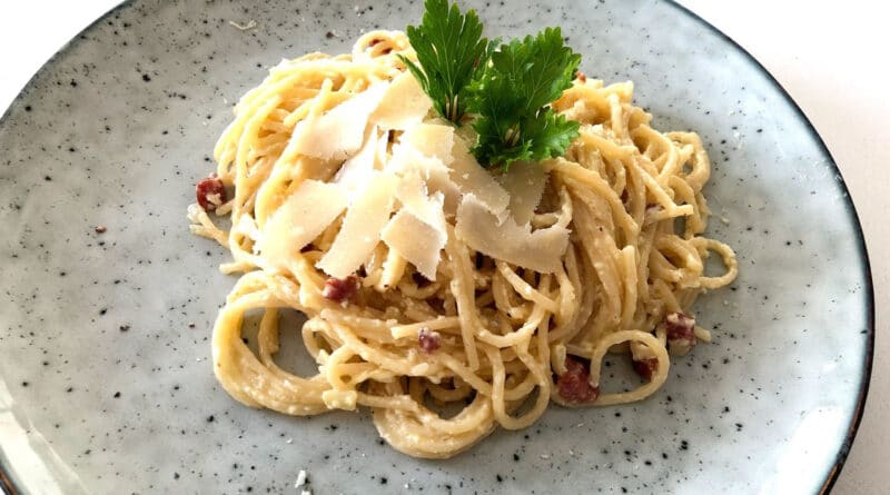 opskrift på pasta spaghetti carbonara spagetti cabonara opskrift på hjemmelavet