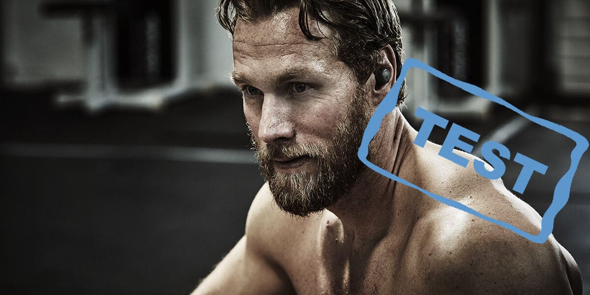 test af Sackit ROCKit headphones høretelefoner test anmeldelse af erfaring batteritid lydkvalitet earbuds sportsheadset til løb crossfit