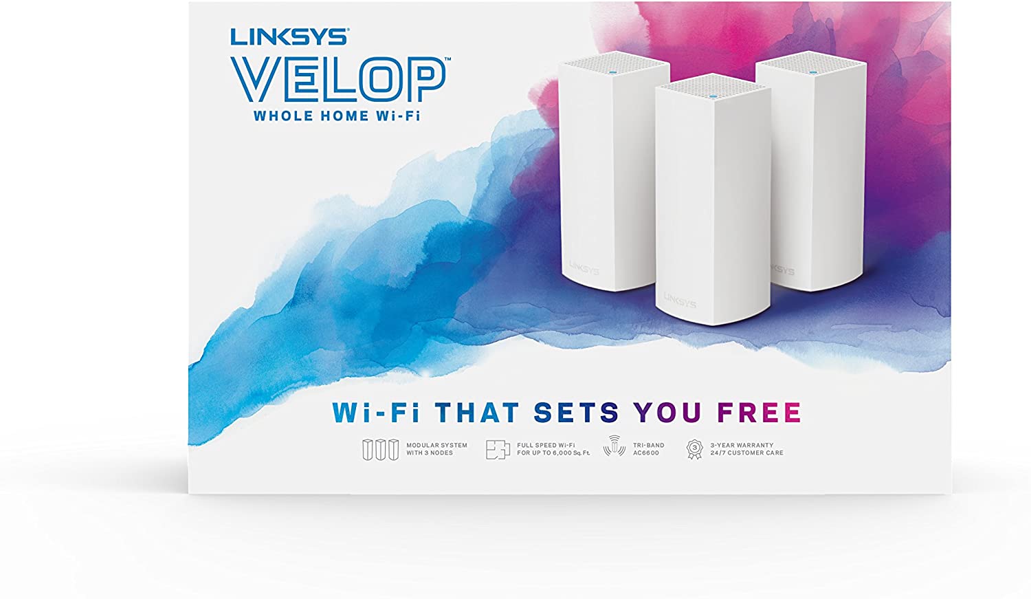 Udvid trådløse internet trådløst wifi extender range udvide bedre internetdækning i hjemmet Linksys Velop Trii-band 5ghz 2.4ghz hurtigt internet alle steder i hjemmet. Bedste router til hjemmet