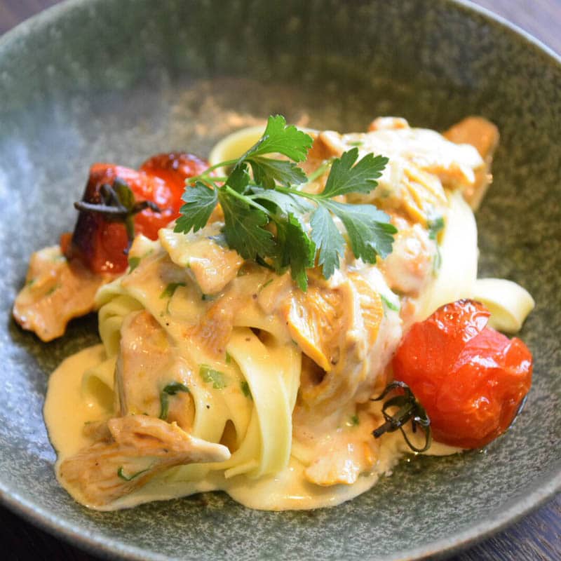 Pasta med Kantareller á la Creme - Livets små ting