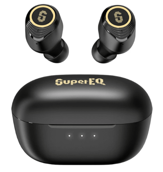 Test SuperEQ Q2 Pro Hybrid ANC TWS Earbuds anmeldelse høretelefoner julegave mand teknik øretelefoner