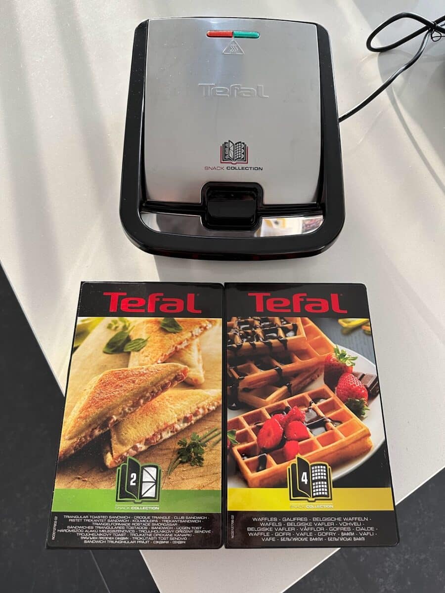 test anmeldelse tefal snack collection toastmaskine toaster udskiftelige plader skifte indsatser i toast hvilke plader følger med