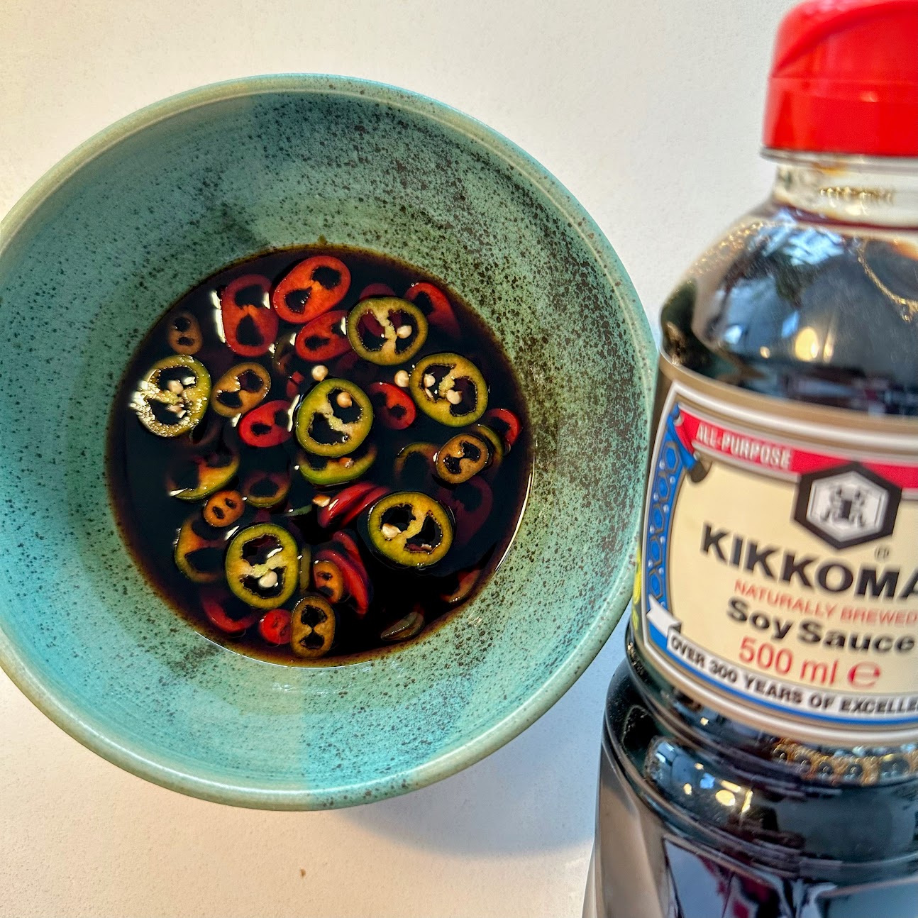 Soya sauce med chili - 2 versioner...