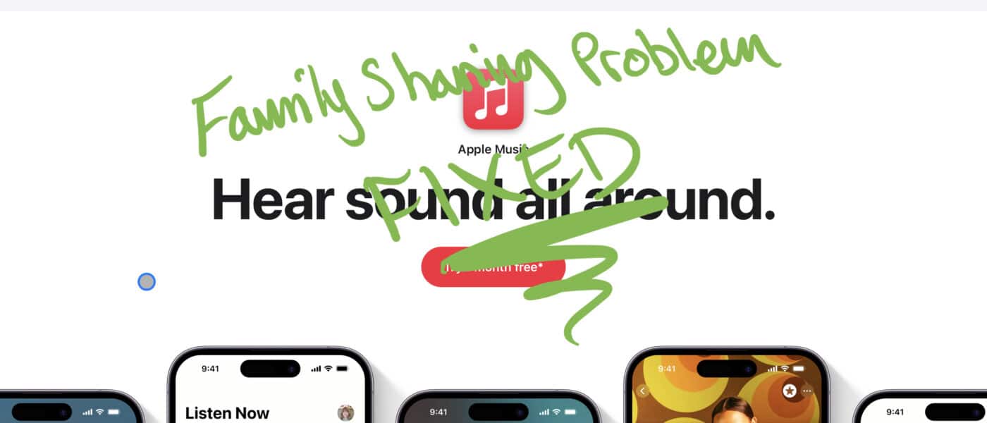 Apple music family sharing does not work no connection musik problem familie deling virker ikke error