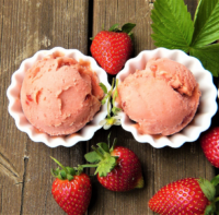 sorbet is hjemmelavet jordbæris thermomix hindbæris tm6 tm5 thermomixer opskrift
