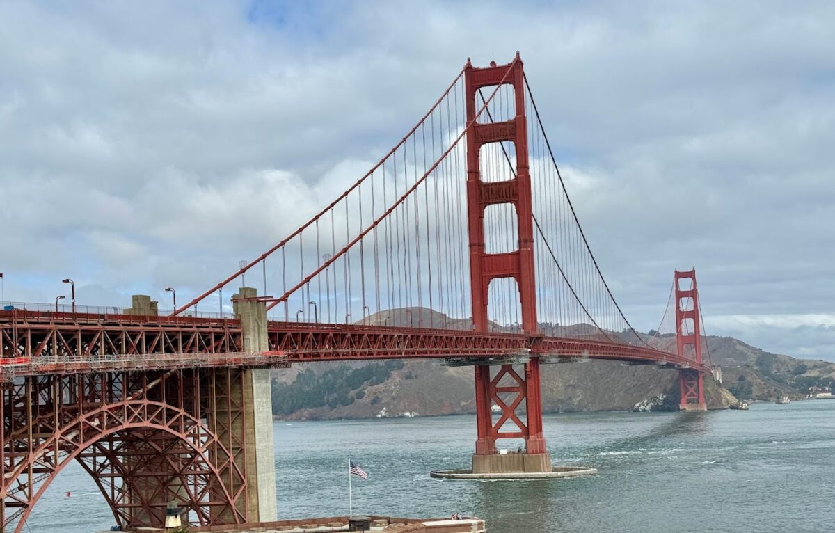 cykeltur over Golden Gate Bridge I San Francisco på cykel i SF