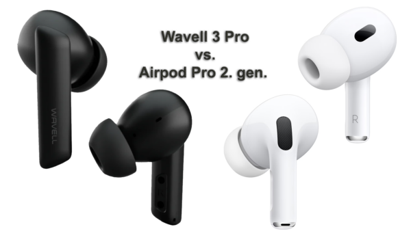 Wavell 3 Pro vs. apple AirPods pro 2. generation test sammenligning samme virker de