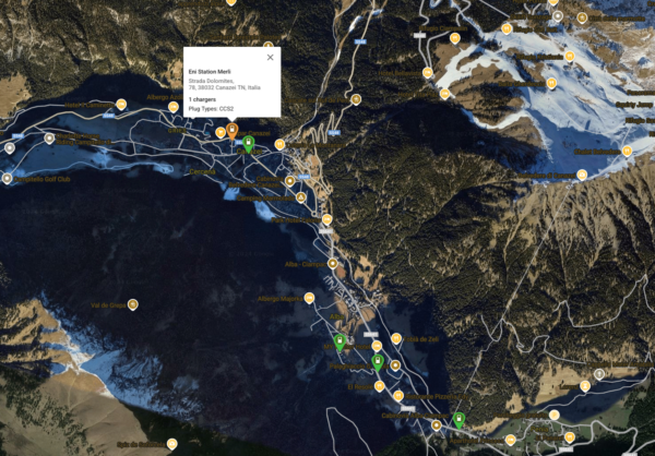 hvor kan man oplade sin elbil opladning Canazei charger hurtiglader supercharger fastcharger