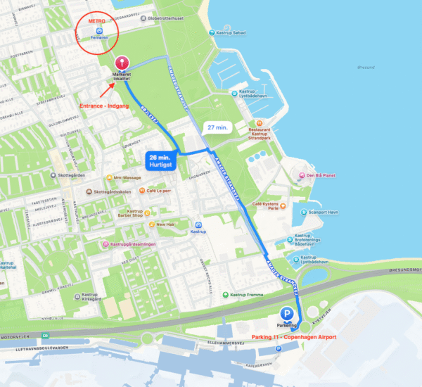 parkering øresundsparken parking ed Sheeran concert airport where to park your car Copenhagen airport which one