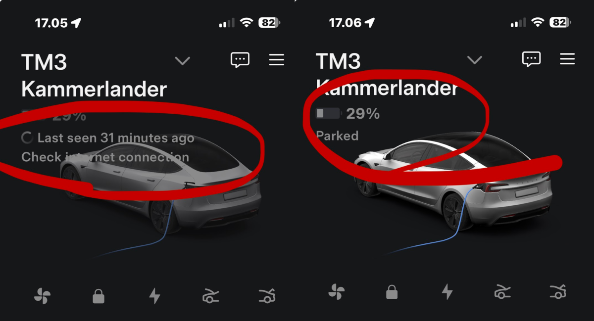 tesla fejl internet forbindelse ingen adgang til app problemer med model 3 y s x