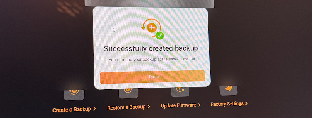 enter DFU homey pro 2023 backup successful upgrade more ram and hdd