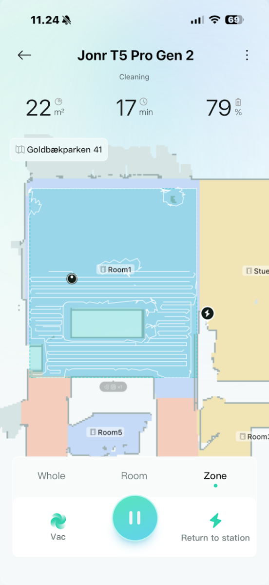 Robotst&oslash;vsuger med gulvvaskefunktion moppe test af JONR T5 Pro Gen 2 anmeldese virker det? erfaring med
