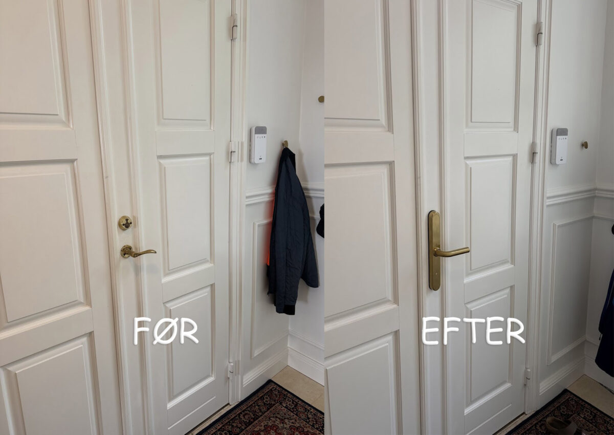 Anmeldelse og test af kodel&aring;s med fingeraftryk erfaring med Zafe T-lock messing smal profil Jasa guard L2 TT-lock montering g&oslash;r det selv DIY