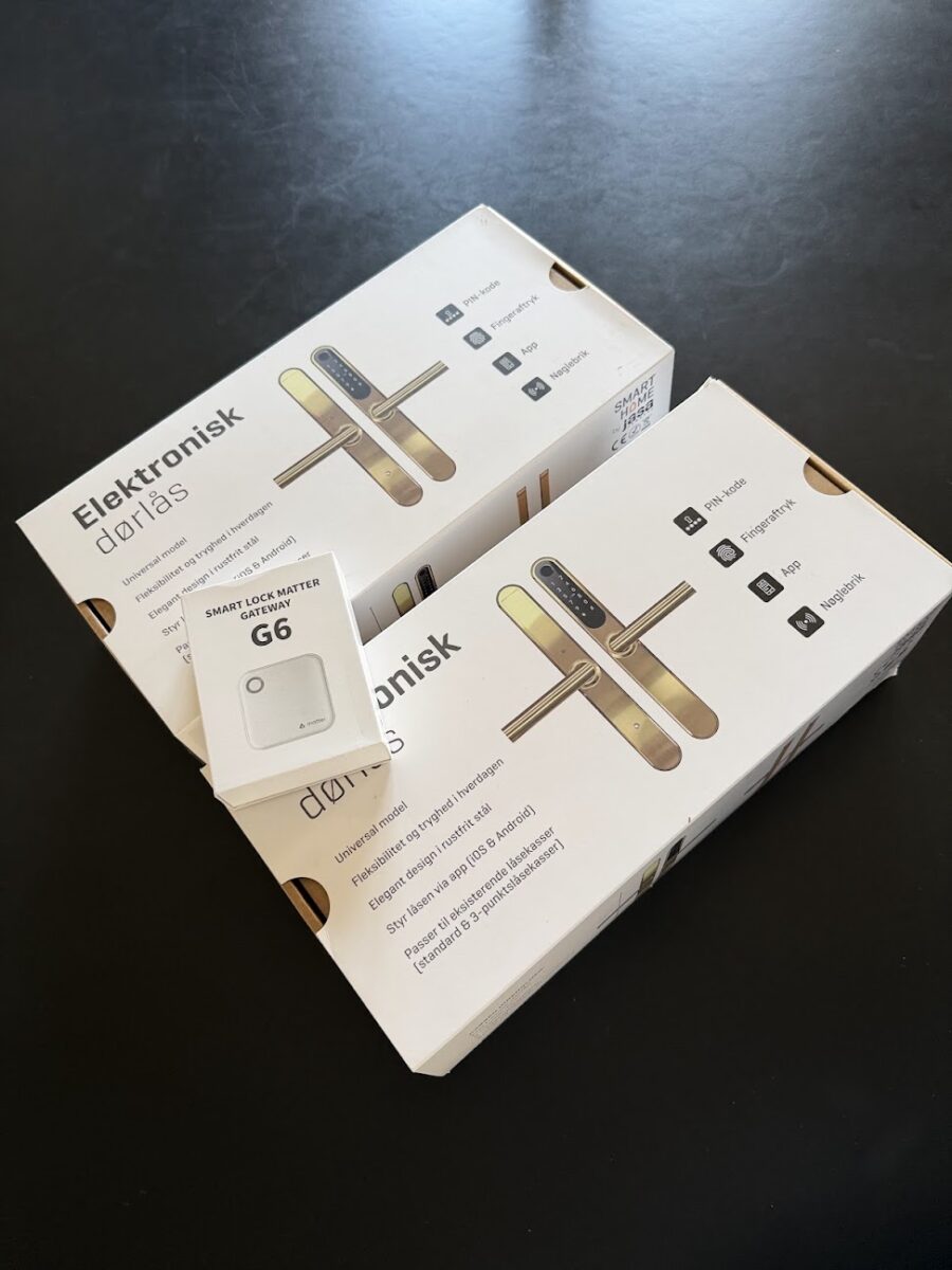 Anmeldelse og test af kodel&aring;s med fingeraftryk erfaring med Zafe T-lock messing smal profil Jasa guard L2 TT-lock montering g&oslash;r det selv DIY Matter gateway